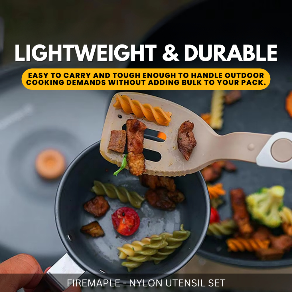 FIREMAPLE - NYLON UTENSIL SET 2PCS COMPACT FOLDABLE COOKWARE KITCHEN OUTDOOR CAMPING PICNIC GLAMPING