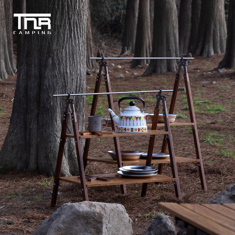 TNR CAMPING - SOLID TEAK WOOD SHELF