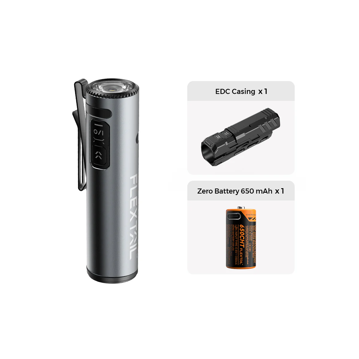 FLEXTAIL - ZERO FLASHLIGHT 1200 - Ultra Light & Bright EDC Outdoor Flashlight