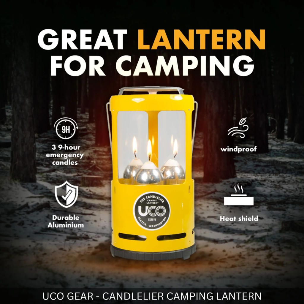 UCO GEAR CANDLELIER PAINTED 3 CANDLE LANTERN 