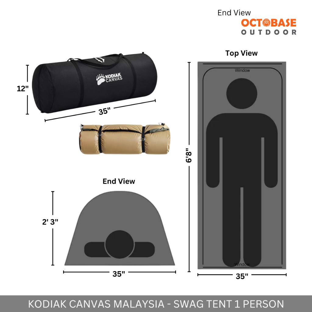 KODIAK CANVAS SWAG TENT 8101