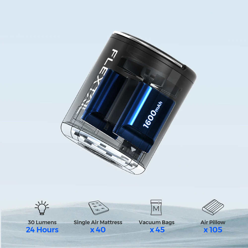 FLEXTAIL - TINY PUMP 2X 3-IN-1 OUTDOOR AIR PUMP WITH CAMPING LAMP WATERPROOF LONG LASTING