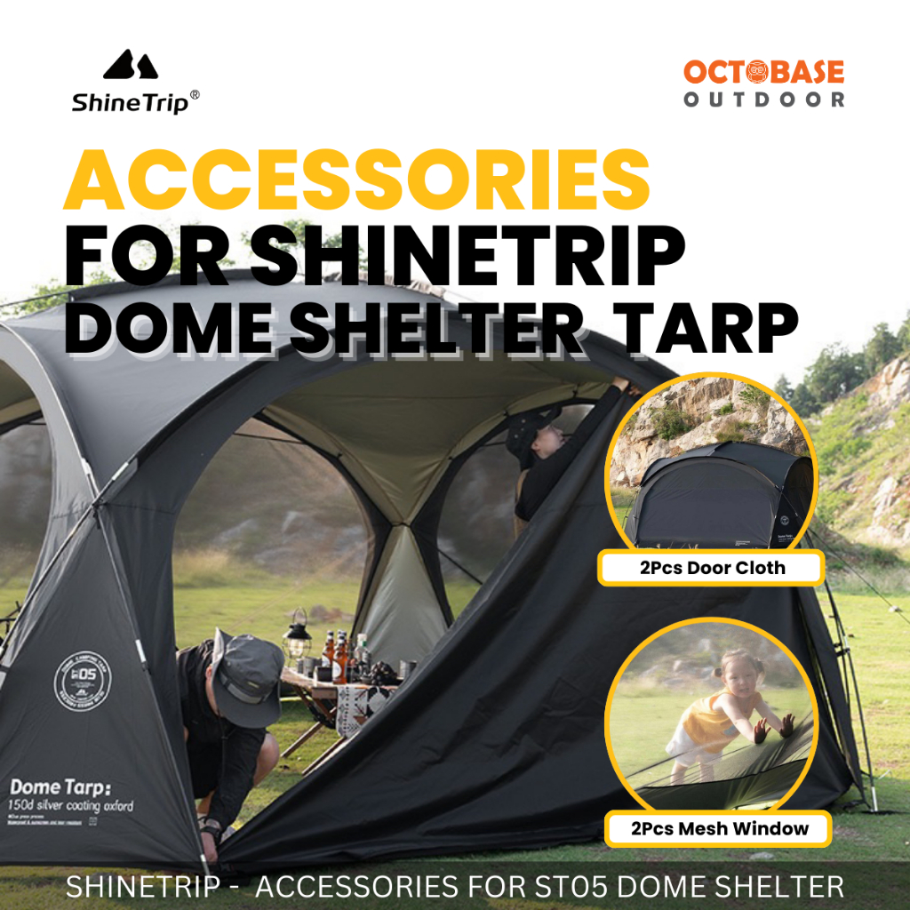 SHINETRIP - ACCESSORIES DOME SHELTER TARP ST-05 EASY SETUP WATERPROOF DOOR AND WINDOW