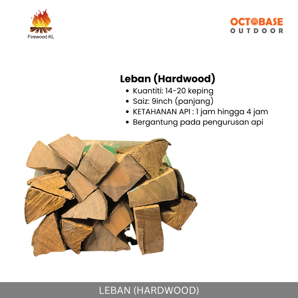 FIREWOOD KL- FIREWOOD HARDWOOD & SOFTWOOD KAYU API FOR BBQ GRILL BONFIRE OUTDOOR CAMPING PICNIC