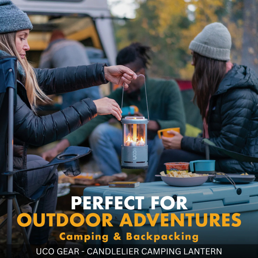 UCO GEAR CANDLELIER PAINTED 3 CANDLE LANTERN 