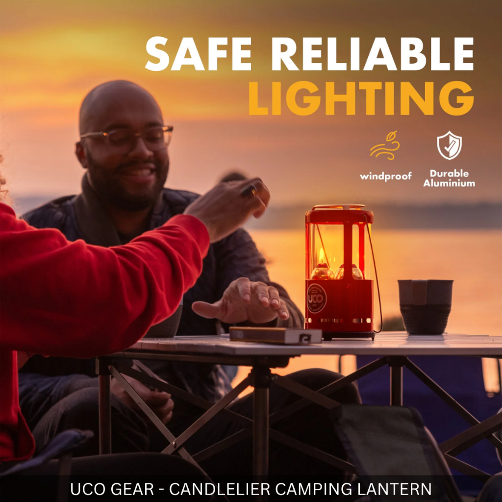 UCO GEAR CANDLELIER PAINTED 3 CANDLE LANTERN 