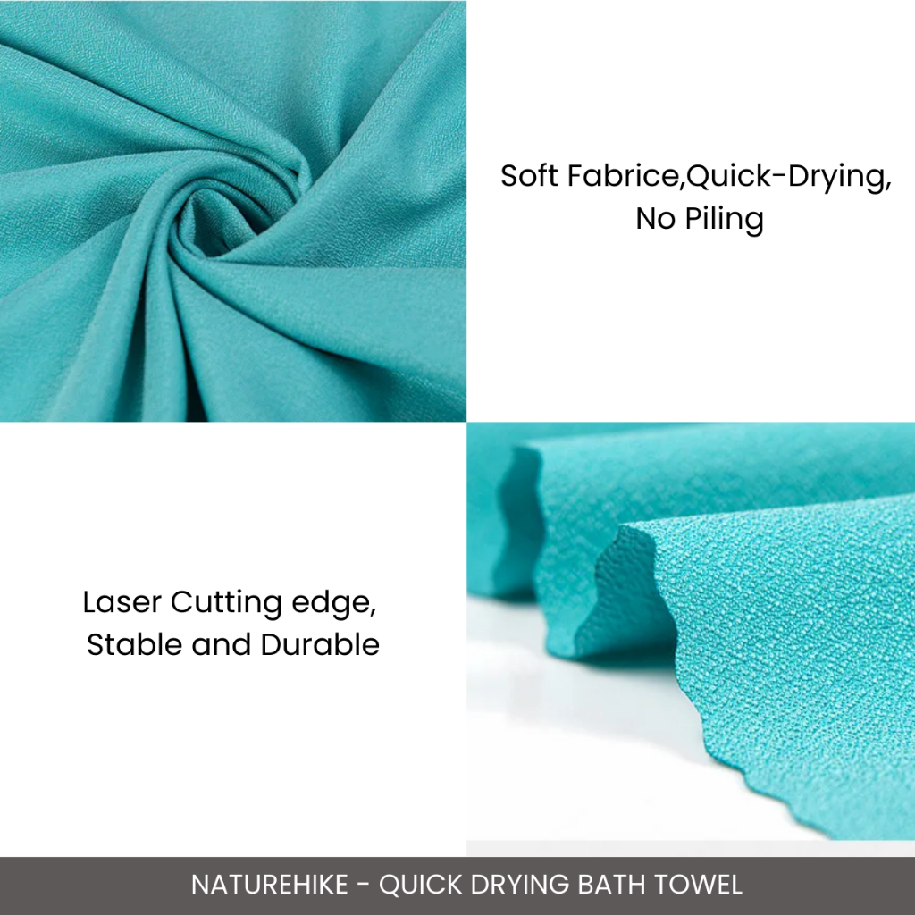 NATUREHIKE - QUICK DRY TOWEL MJ01 MJ02 PORTABLE ULTRA LIGHT CAMPING TRAVEL SPORT TOWEL