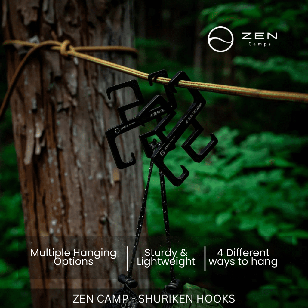 ZEN CAMPS - SHURIKEN NINJA HOOKS CARRY UP TO 10KG HANGING HOOK FOR OUTDOOR CAMPING HIKING SURVIVAL