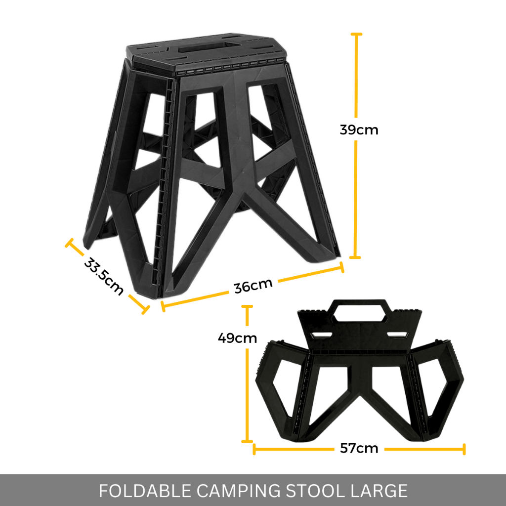 FOLDABLE CAMPING STOOL LARGE & SMALL 100KG ULTRALIGHT DURABLE CHAIR FOR OUTDOOR FISHING PICNIC