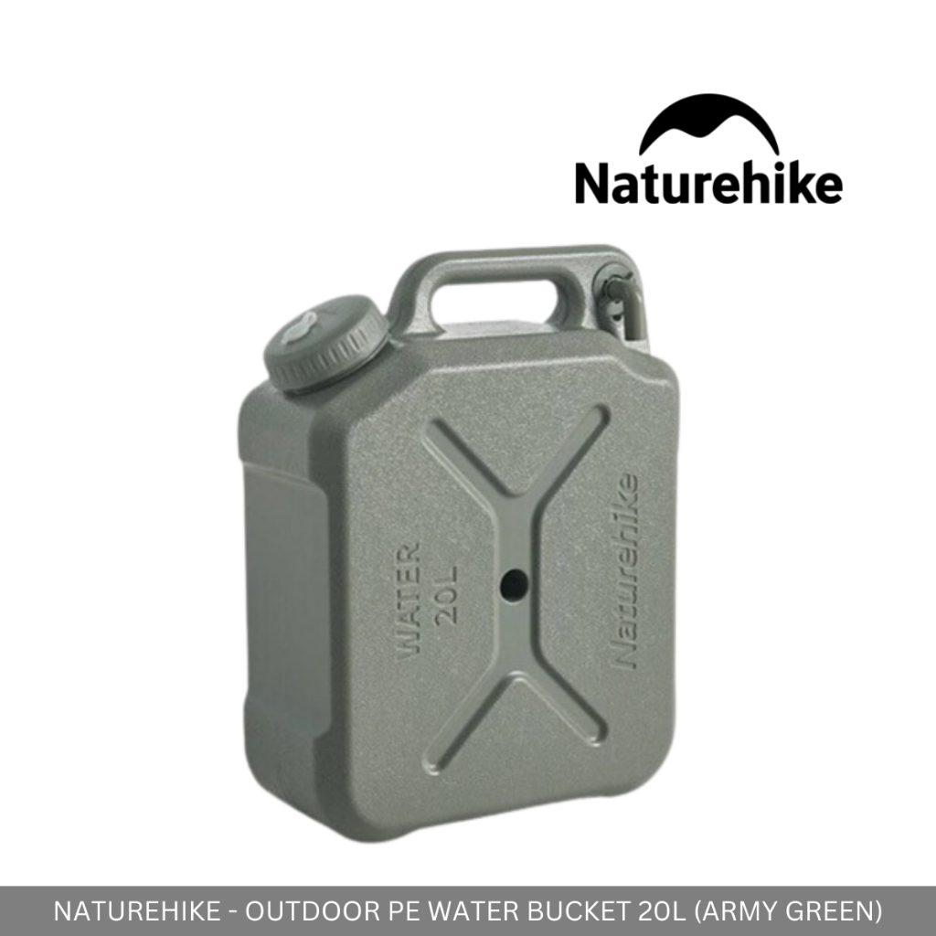 NATUREHIKE - 20L OUTDOOR PE WATER BUCKET FOOD GRADE WATER TANK WITH HANDLE FOR INDOOR OUTDOOR CAMPING PICNIC