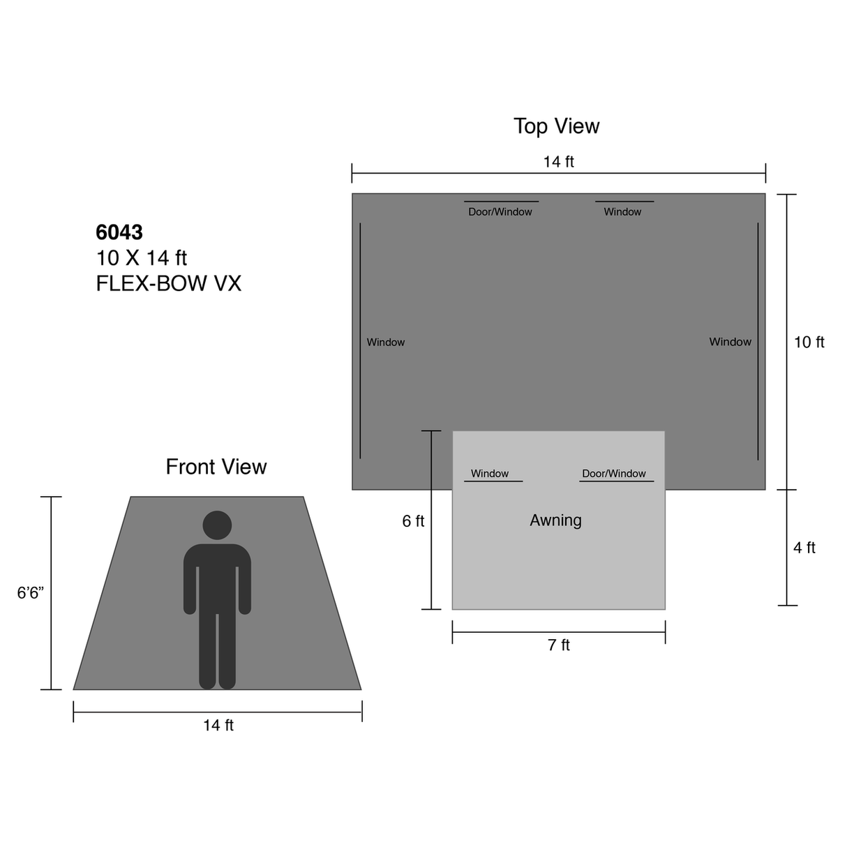 KODIAK CANVAS FLEX-BOW VX 10'x14' TENT 6043