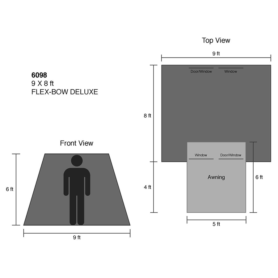 KODIAK CANVAS FLEX-BOW 9'x8' TENT 6098
