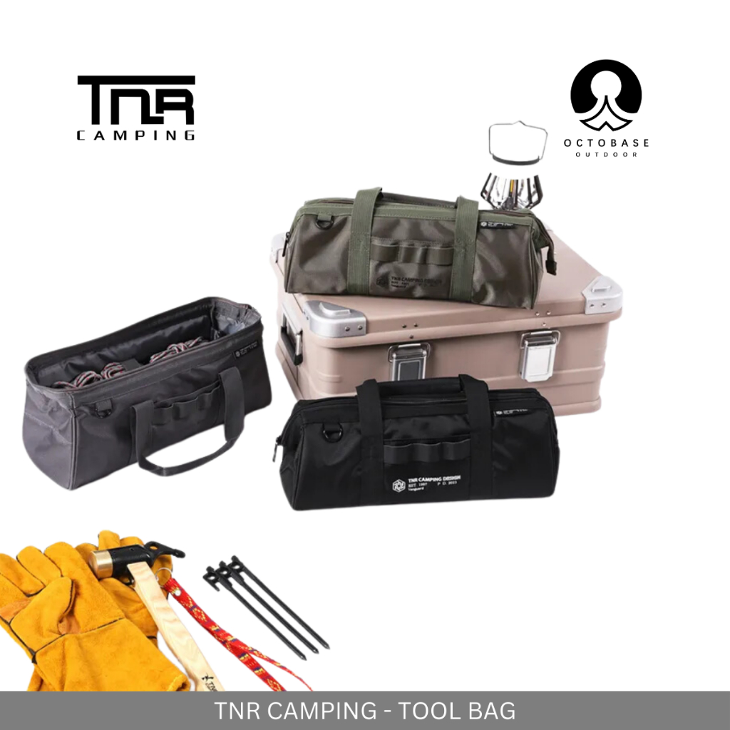 TNR CAMPING - TOOL BAG ORGANIZE MULTI-PURPOSE BAG FOR PEG ROPE HAMMER FOR INDOOR OUTDOOR CAMPING HIKING PICNIC