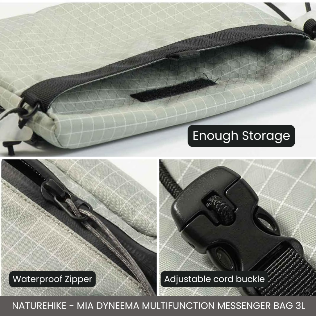 NATUREHIKE - ZT‑12 MIA 3L MESSENGER BAG WATERPROOF LIGHTWEIGHT URBAN OUTDOOR CROSSBODY