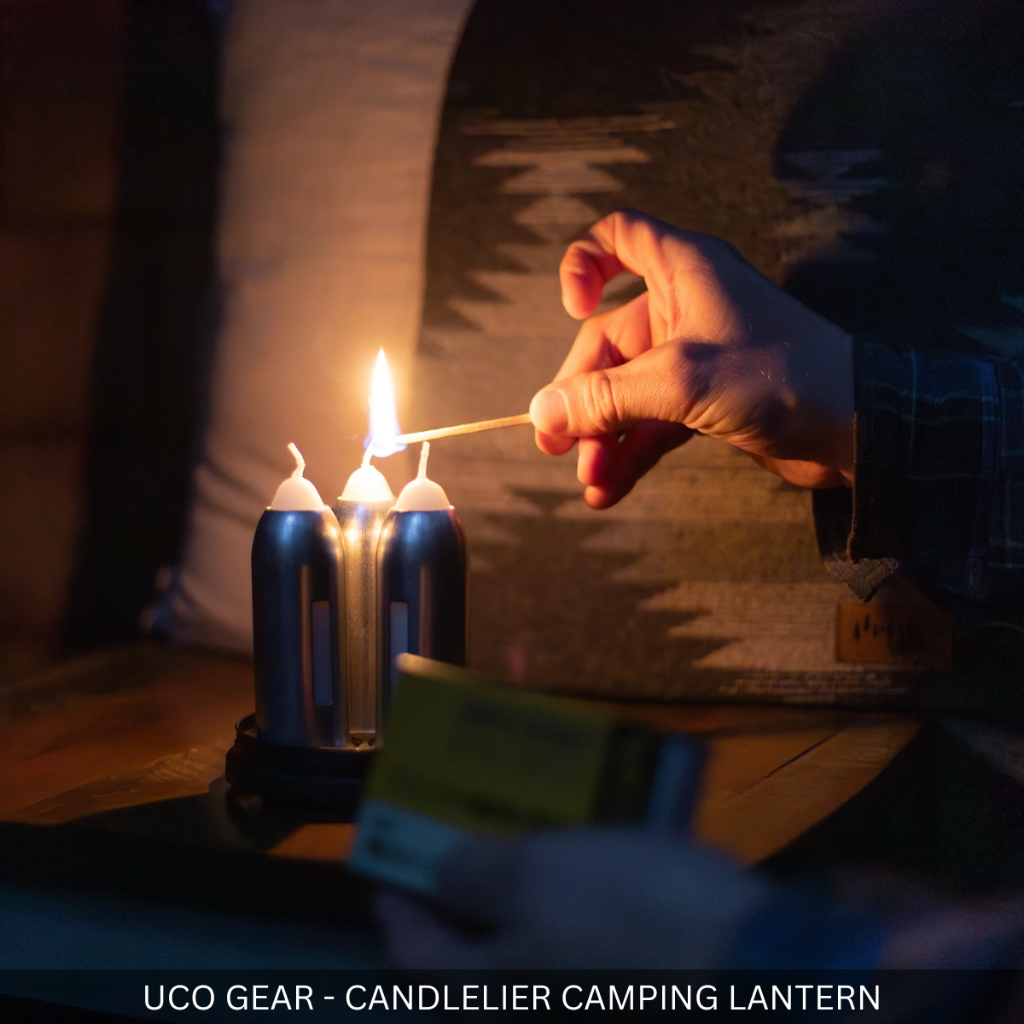 UCO GEAR CANDLELIER PAINTED 3 CANDLE LANTERN 