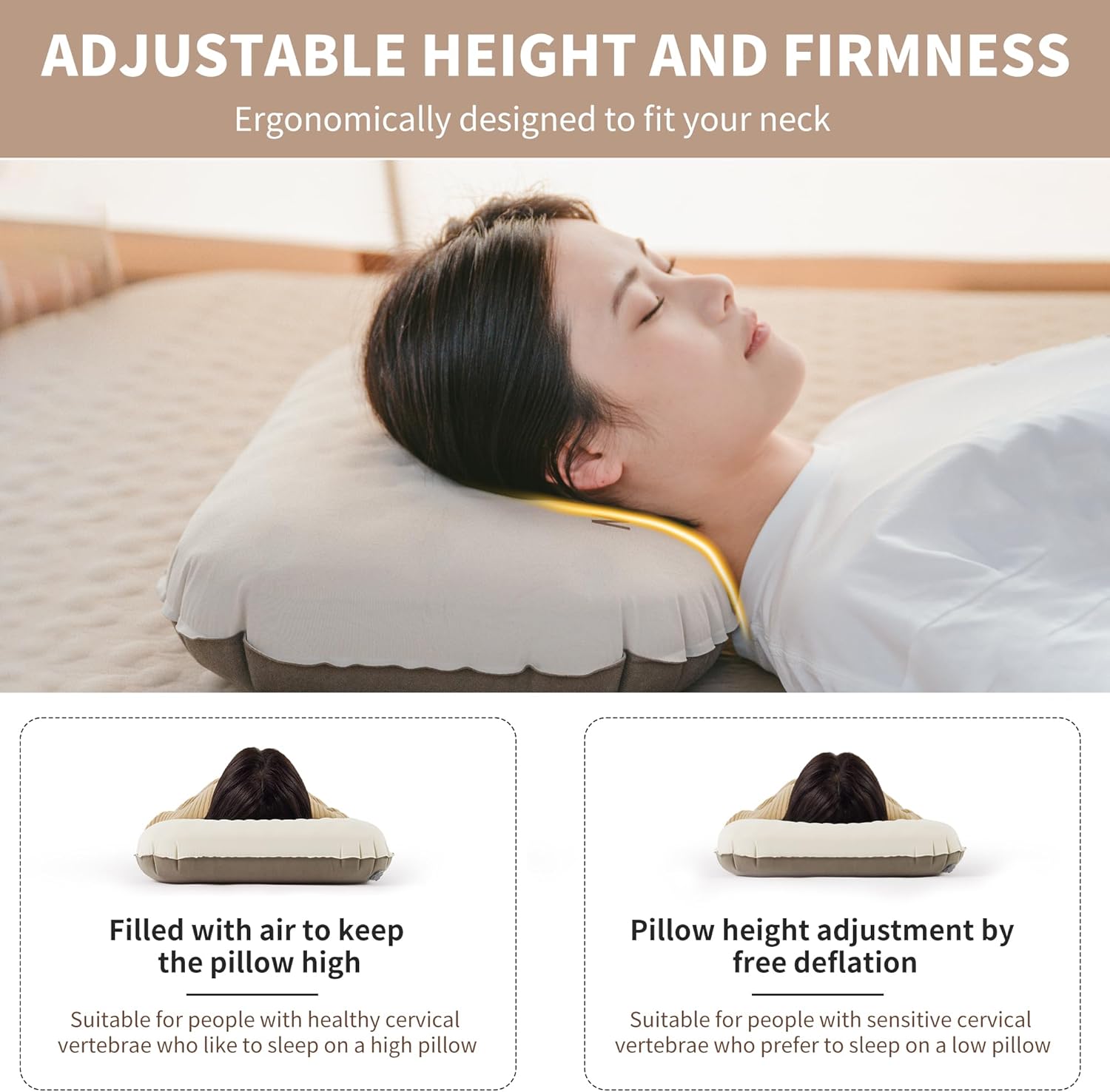 NATUREHIKE- INFLATABLE SPONGE PILLOW