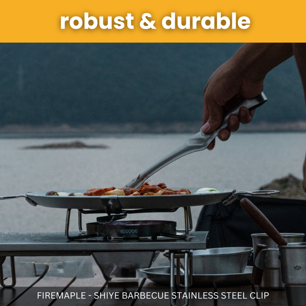 FIREMAPLE - SHIYE BARBECUE CLIP STAINLESS STEEL BBQ GRILL TONG COOKWARE KITCHEN OUTDOOR CAMPING PICNIC GLAMPING