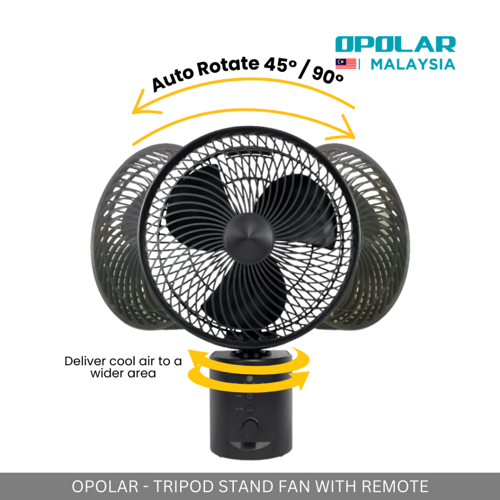 OPOLAR - 7 SPEED LEVEL TRIPOD FAN 20,000 mAh OSCILLATING CAMPING PICNIC OUTDOOR COOL RECHARGEBLE FAN