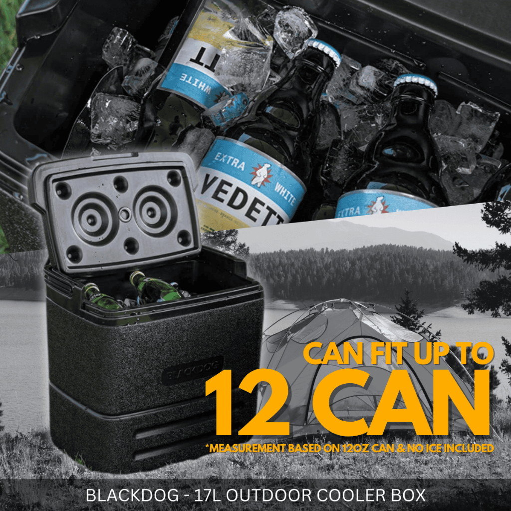 BLACKDOG - 17L PP OUTDOOR COOLER BOX HOT/COLD 48 HRS ICE BOX FOR CAMPING PICNIC FISHING