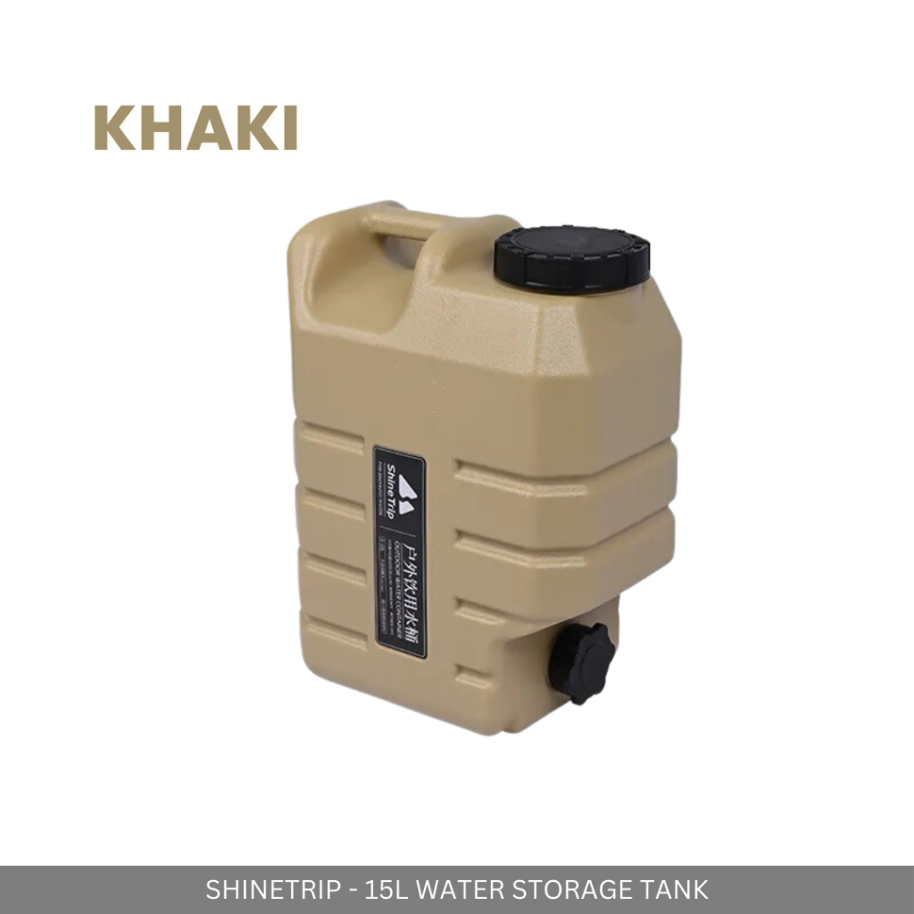 SHINETRIP - 10L / 15L OUTDOOR WATER STORAGE TANK WITH HANDLE FAUCET TONG AIR OUTDOOR CAMPING PICNIC