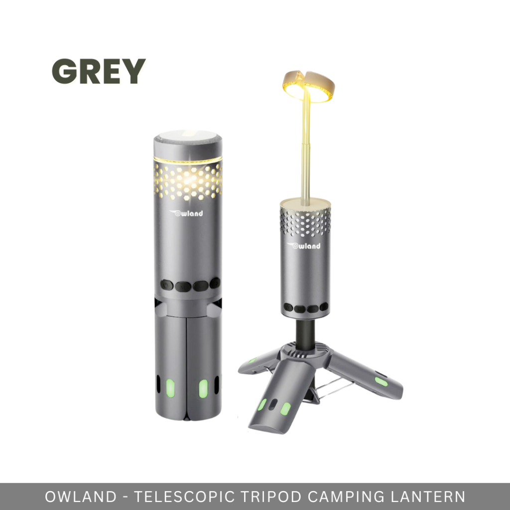 OWLAND -  TELESCOPIC TRIPOD CAMPING LANTERN FREE HARDCASING 10000MAH OUTDOOR INDOOR HIKING PICNIC