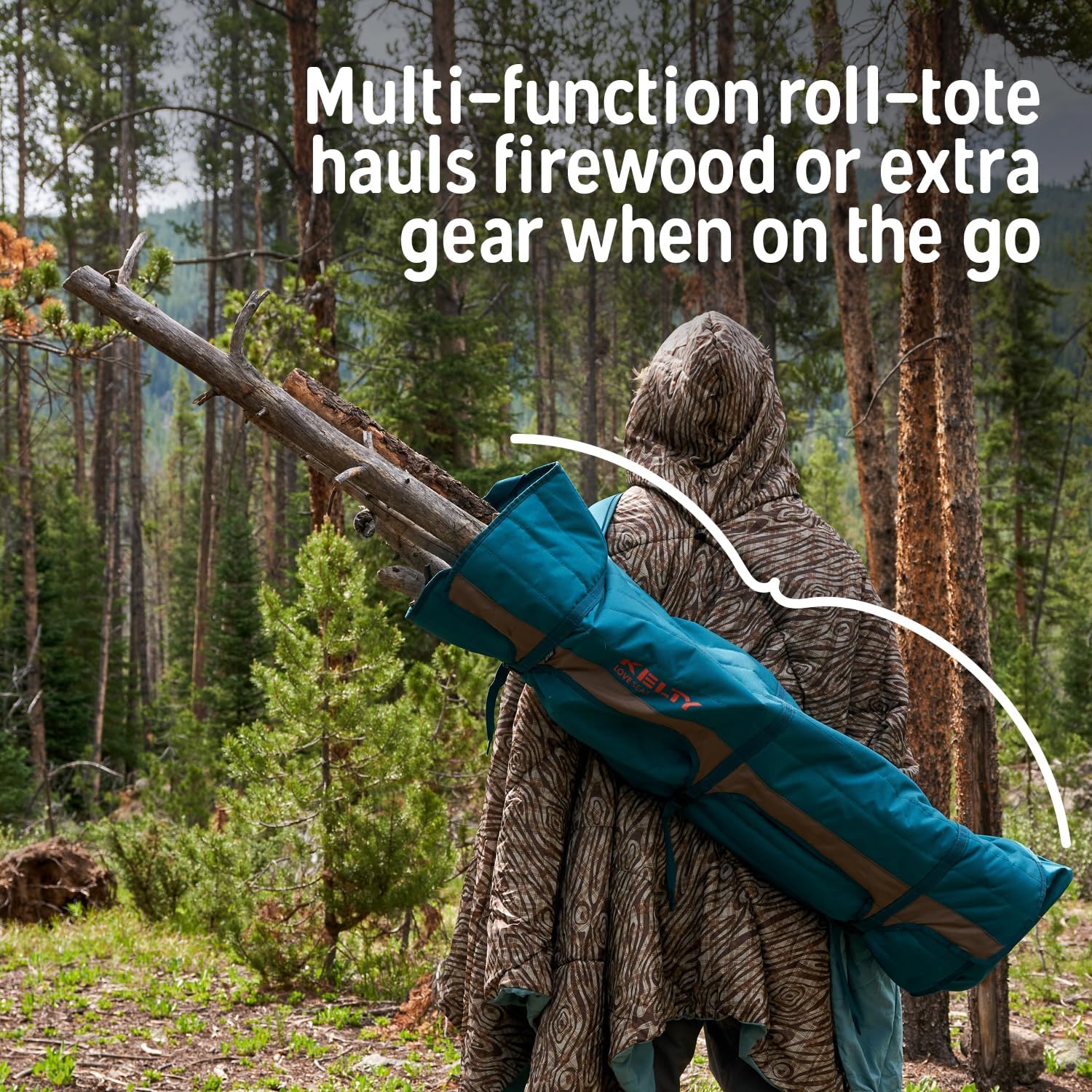 Kelty Loveseat 2-person camping chair quilted low seat with cup holders