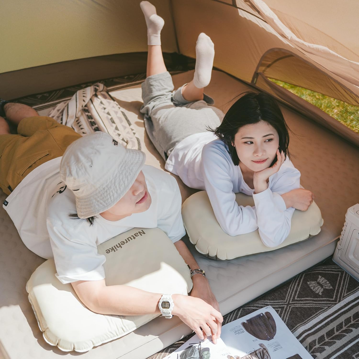 NATUREHIKE- INFLATABLE SPONGE PILLOW