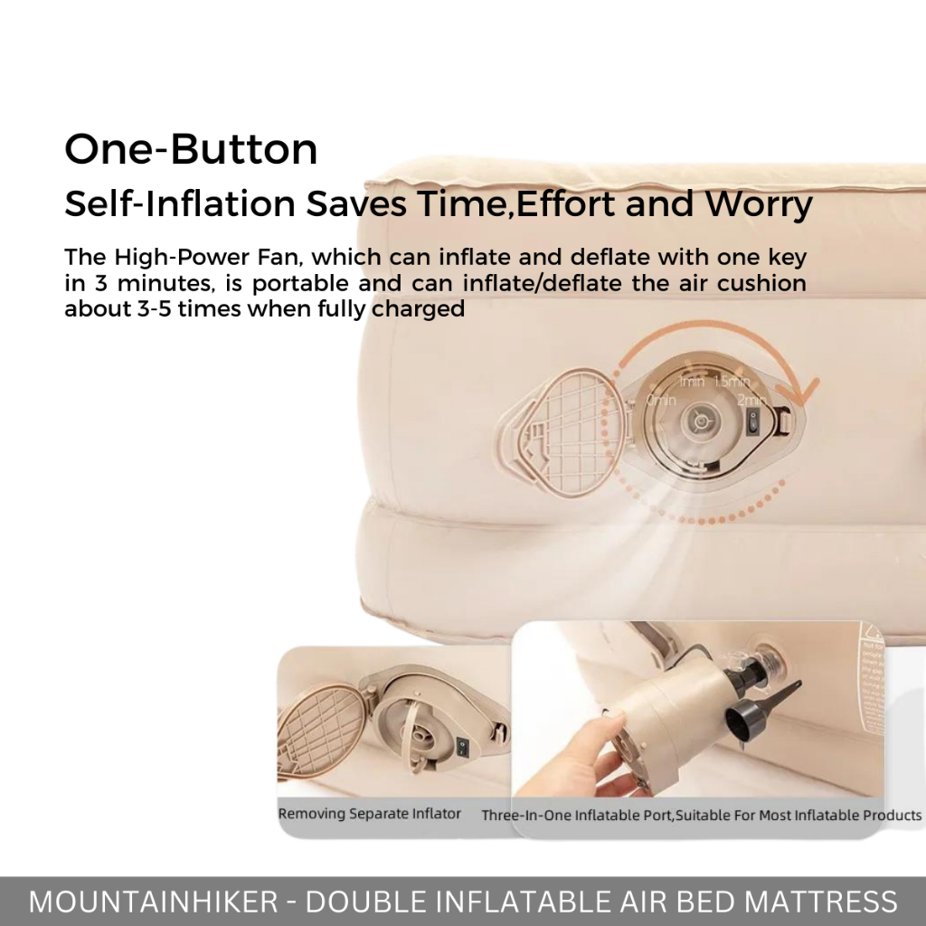 MOUNTAINHIKER -  DOUBLE INFLATABLE AIR BED
