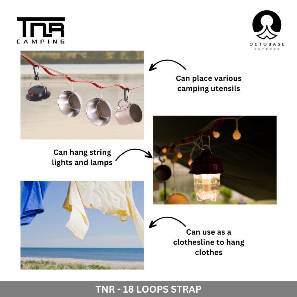 TNR CAMPING 18 Loops Hanging Strap