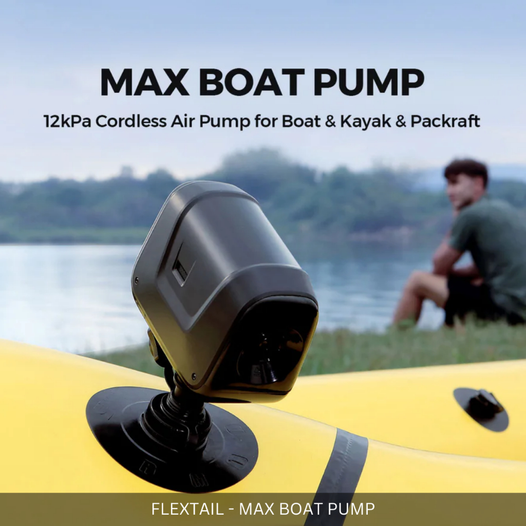 FLEXTAIL MAX BOAT PUMP ELECTRIC PORTABLE INFLATOR DEFLATOR FOR KAYAK SUP AIR MATTRESS
