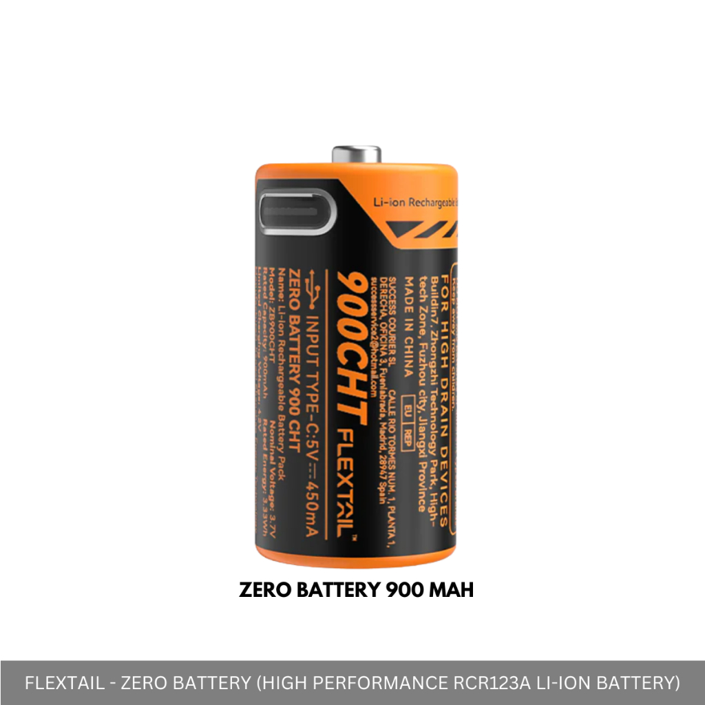 FLEXTAIL - ZERO BATTERY HIGH-PERFORMANCE RCR123A LITHIUM ION BATTERY RECHARGEABLE
