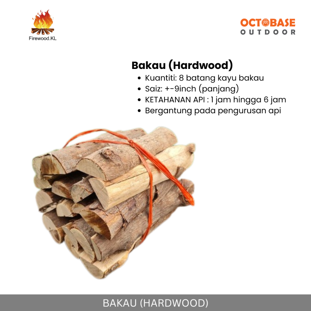 FIREWOOD KL- FIREWOOD HARDWOOD & SOFTWOOD KAYU API FOR BBQ GRILL BONFIRE OUTDOOR CAMPING PICNIC