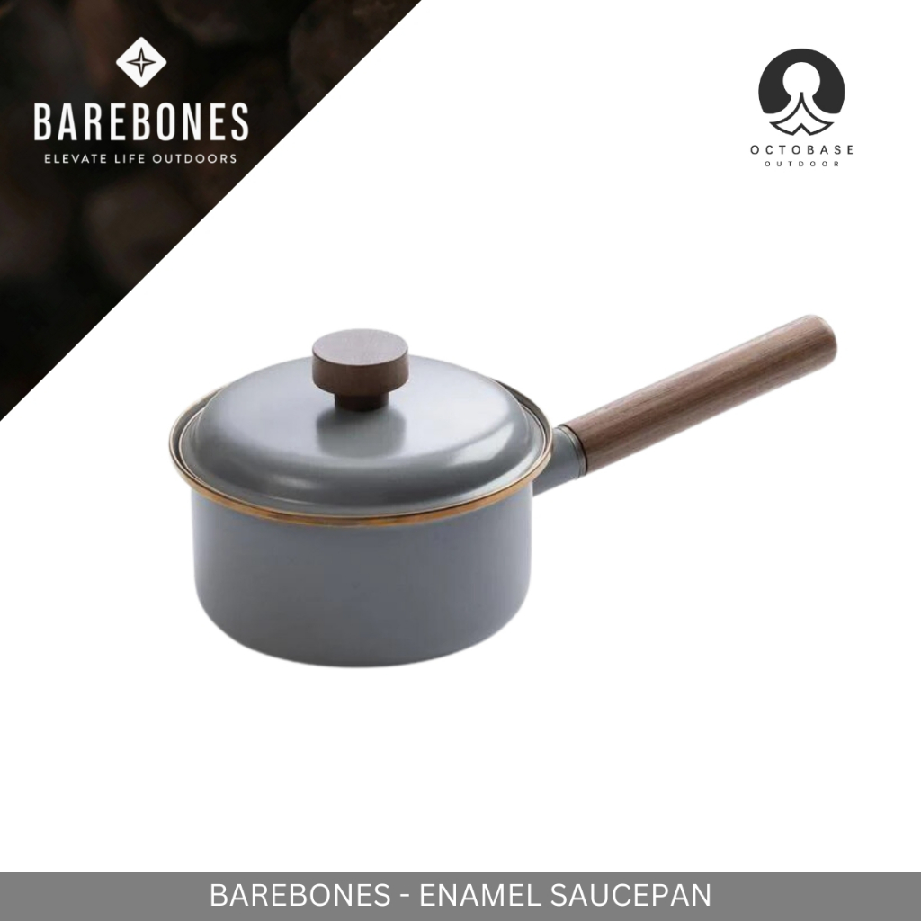 BAREBONES ENAMEL SAUCEPAN 