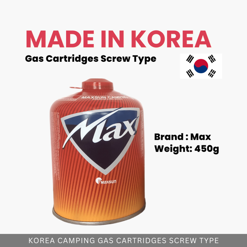 FROM KOREA KOVEA & MAX CAMPING PROPANE BUTANE GAS CARTRIDGES SCREW TYPE OUTDOOR CAMPING PICNIC