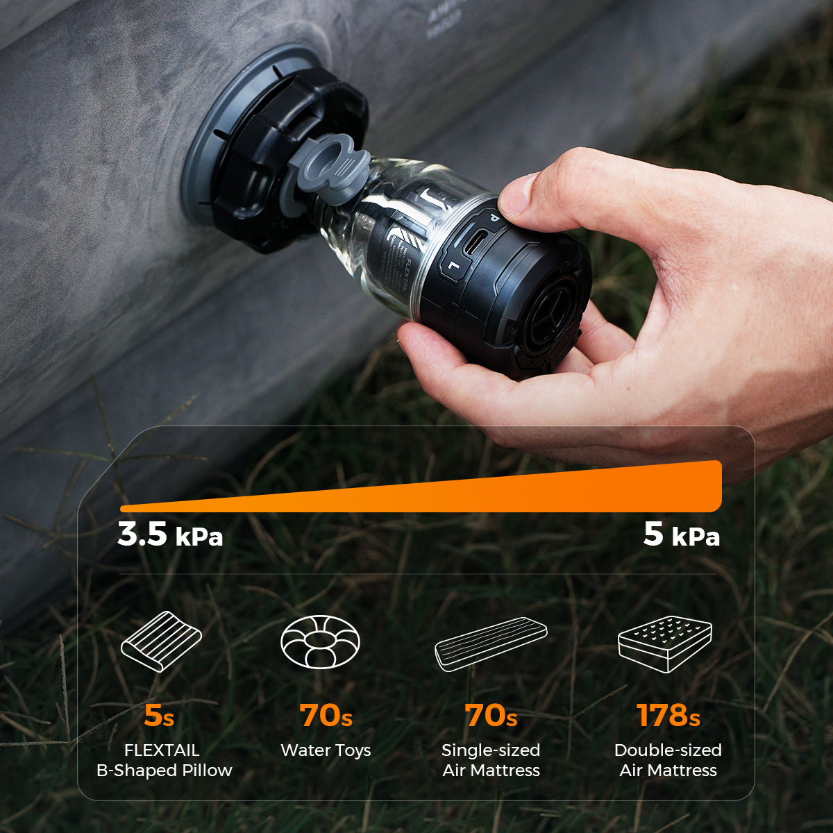 Flextail Max Pump 3 rechargeable air pump and lantern
