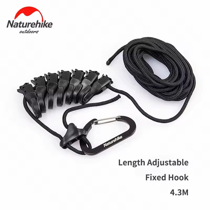 NATUREHIKE - 4.2M AWNING HANGING ROPE DURABLE LIGHTWEIGHT ADJUSTABLE CLOTHESLINE TALI FOR OUTDOOR