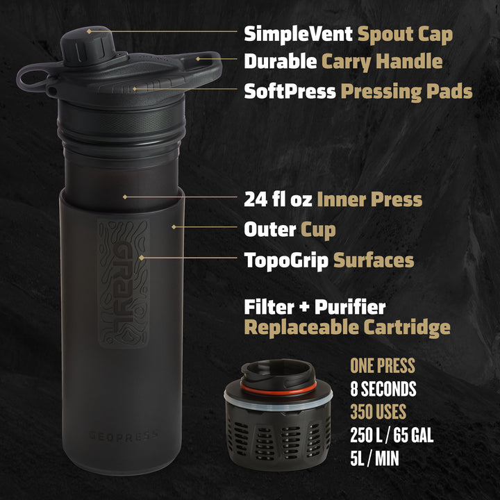 GRAYL 24OZ GEOPRESS PURIFIER BOTTLE 