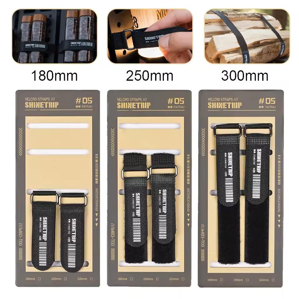 ShineTrip 05 Series Velcro Strap heavy-duty nylon hook-loop camping strap