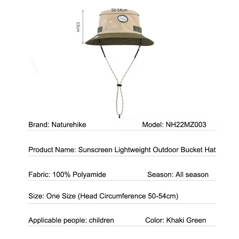 NATUREHIKE - SUN PROTECTION UPF50 KIDS BUSKET HAT
