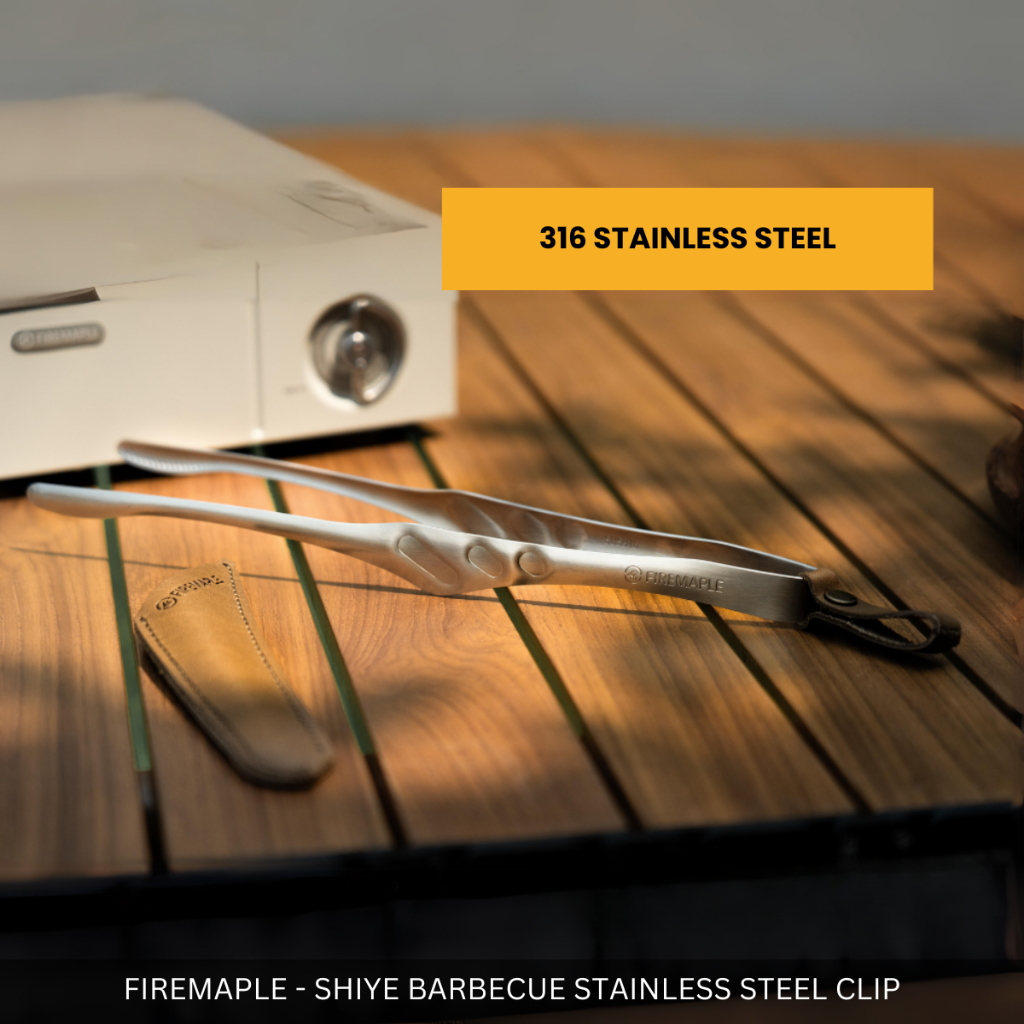 FIREMAPLE - SHIYE BARBECUE CLIP STAINLESS STEEL BBQ GRILL TONG COOKWARE KITCHEN OUTDOOR CAMPING PICNIC GLAMPING