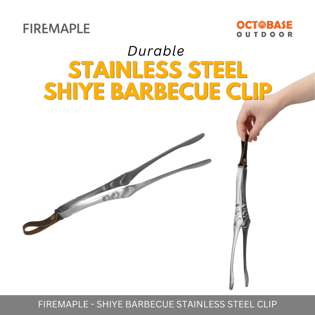 FIREMAPLE - SHIYE BARBECUE CLIP STAINLESS STEEL BBQ GRILL TONG COOKWARE KITCHEN OUTDOOR CAMPING PICNIC GLAMPING