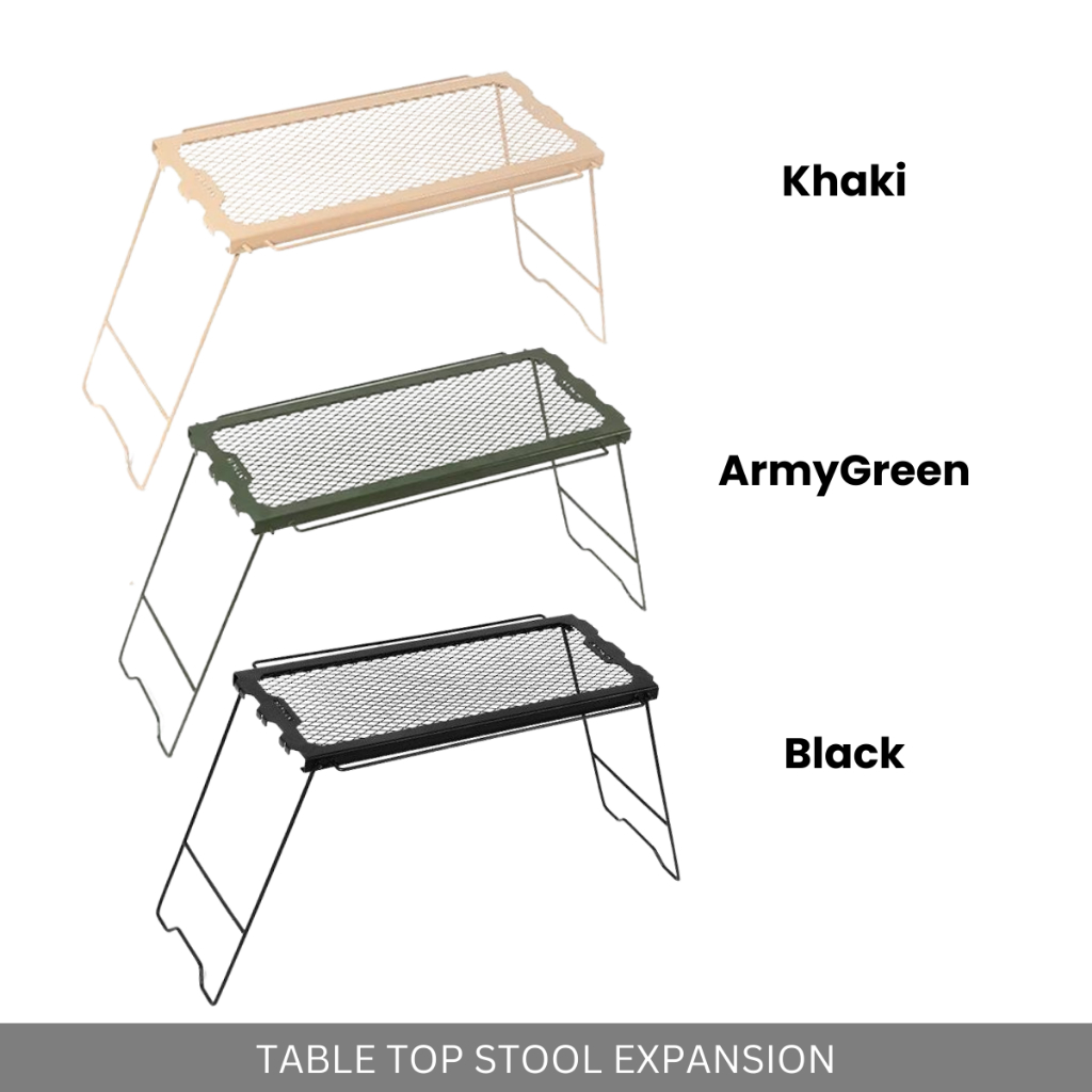 FOLDABLE EXPANSION TABLETOP MILITARY STYLE DIY MULTIFUNCTION MESH SIDE HANGING TABLE CAMPING OUTDOOR