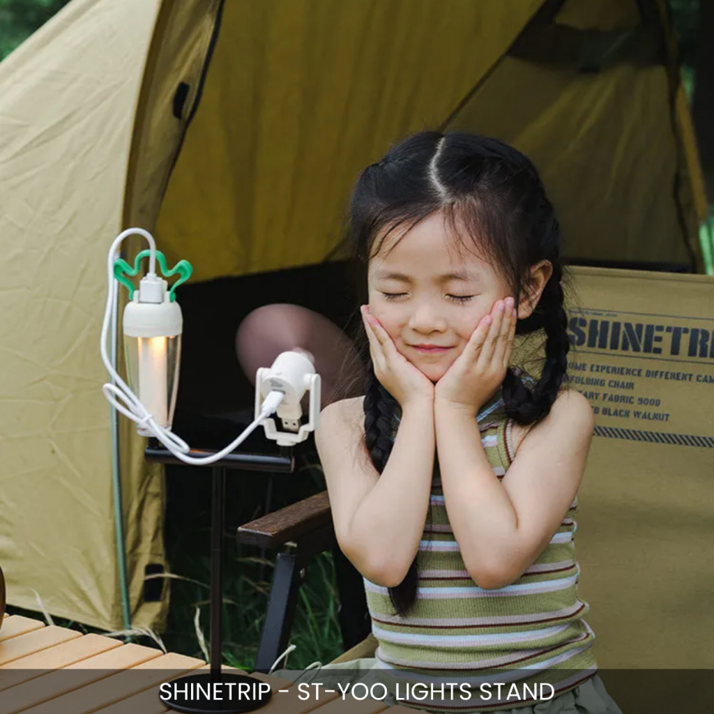 SHINETRIP ST-YOO LIGHTS STAND COMPATIBLE WITH CARROT LED LIGHT & MINI FAN PORTABLE CAMPING TRIPOD