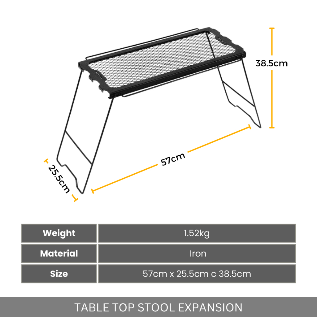 FOLDABLE EXPANSION TABLETOP MILITARY STYLE DIY MULTIFUNCTION MESH SIDE HANGING TABLE CAMPING OUTDOOR