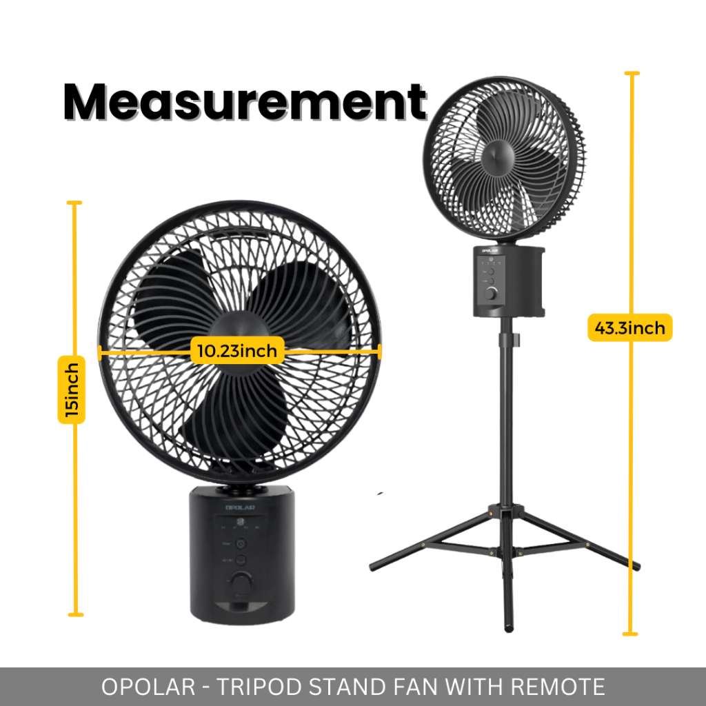 OPOLAR - 7 SPEED LEVEL TRIPOD FAN 20,000 mAh OSCILLATING CAMPING PICNIC OUTDOOR COOL RECHARGEBLE FAN