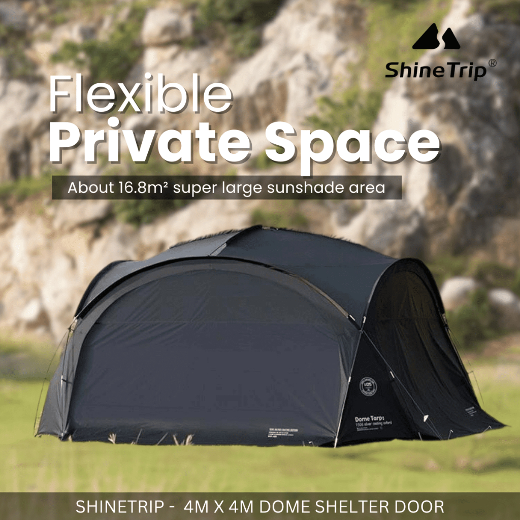 SHINETRIP - ACCESSORIES DOME SHELTER TARP ST-05 EASY SETUP WATERPROOF DOOR AND WINDOW