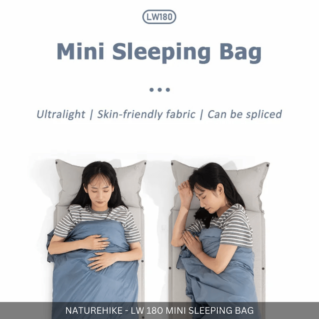 NATUREHIKE - LW180 SLEEPING BAG ULTRA-LIGHT WASHABLE COMFORTABLE FOR INDOOR OUTDOOR CAMPING HIKING