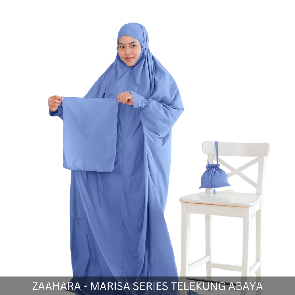 ZAAHARA On The Go Prayerwear 1 P THE GO PRAYERWEAR 1 PIECE TELEKUNG TRAVEL MARISA ABAYA SEJADAH RINGAN WATER RESISTANT