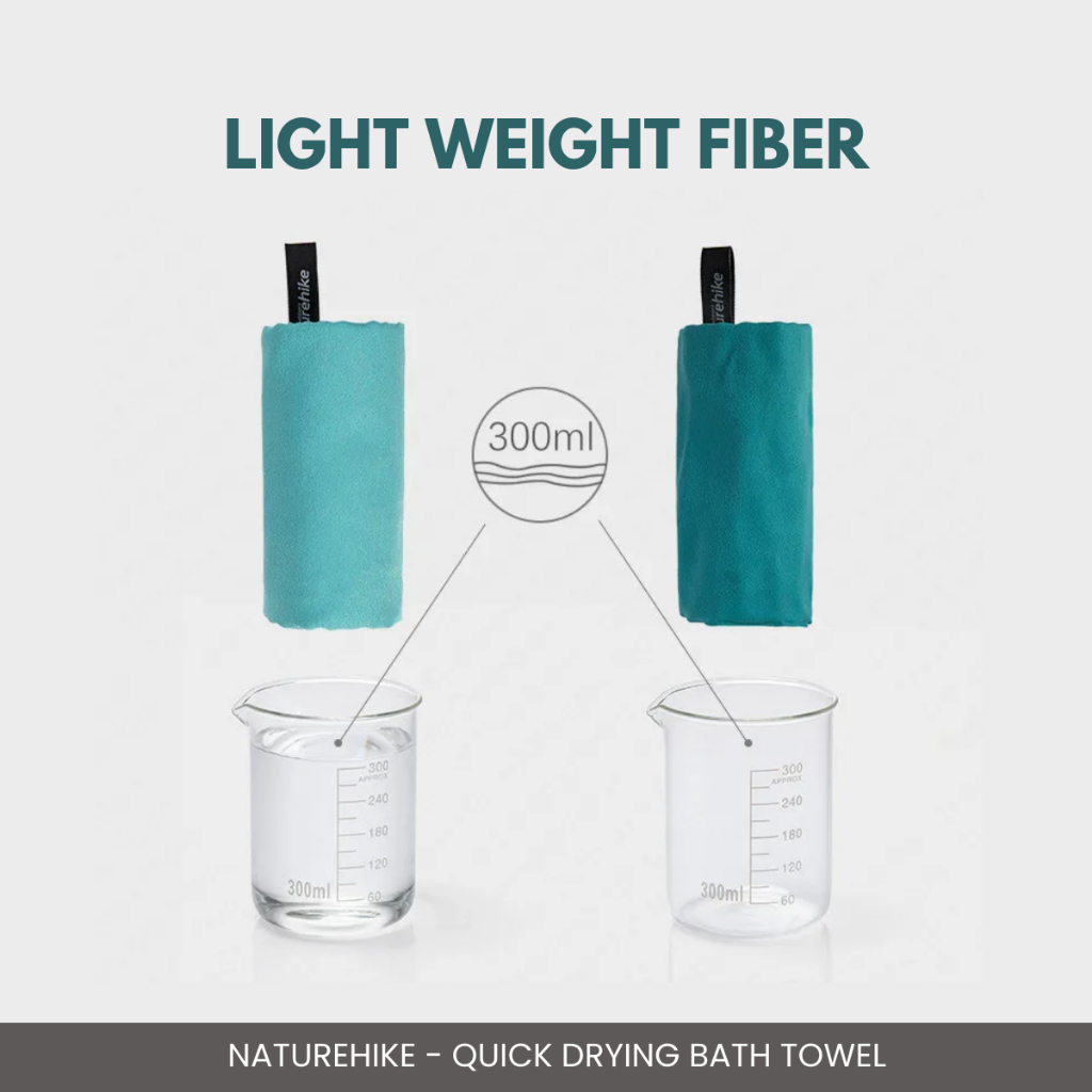 NATUREHIKE - QUICK DRY TOWEL MJ01 MJ02 PORTABLE ULTRA LIGHT CAMPING TRAVEL SPORT TOWEL