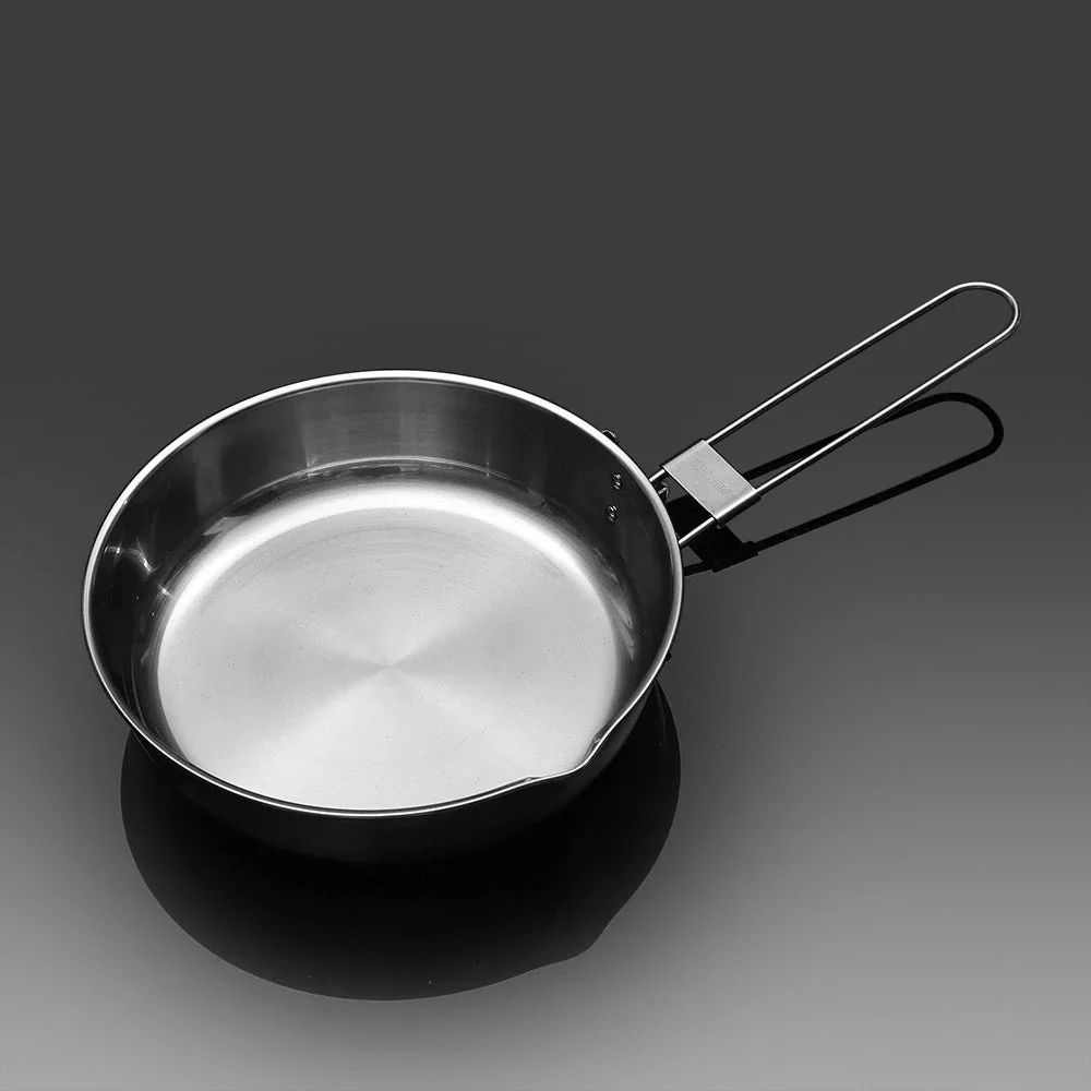 FIREMAPLE - 8 INCH CAMPING STAINLESS STEEL FRYING PAN